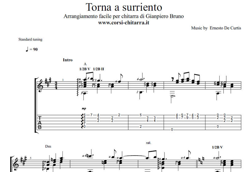 Torna-a-surriento-arrangiamento-chitarra-spartito